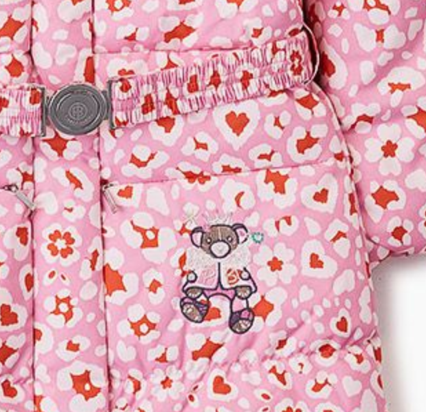Куртка Poivre Blanc 19-20 Down Coat Fever Heart, цвет розовый, размер 92 см 274068-9113001 - фото 3