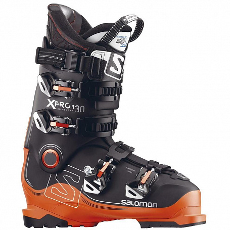 Ботинки горнолыжные Salomon 17-18 X Pro 130 Black/Orange, цвет черный, размер 25,0 см L39152000 - фото 1