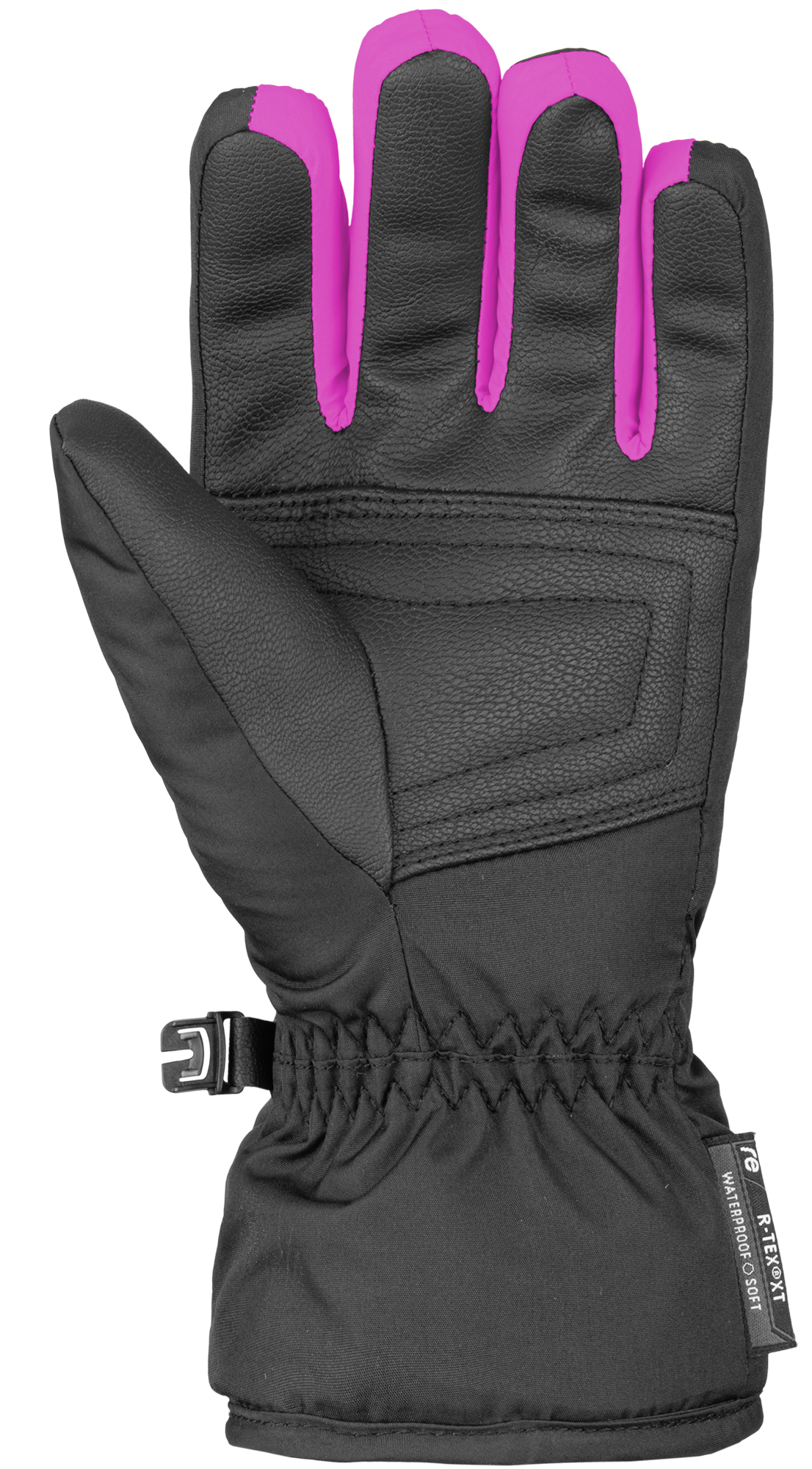 Перчатки Reusch 21-22 Bennet R-Tex XT Junior Black/Black Melange/Pink Glo, цвет черный-розовый, размер 6 6061206 - фото 2