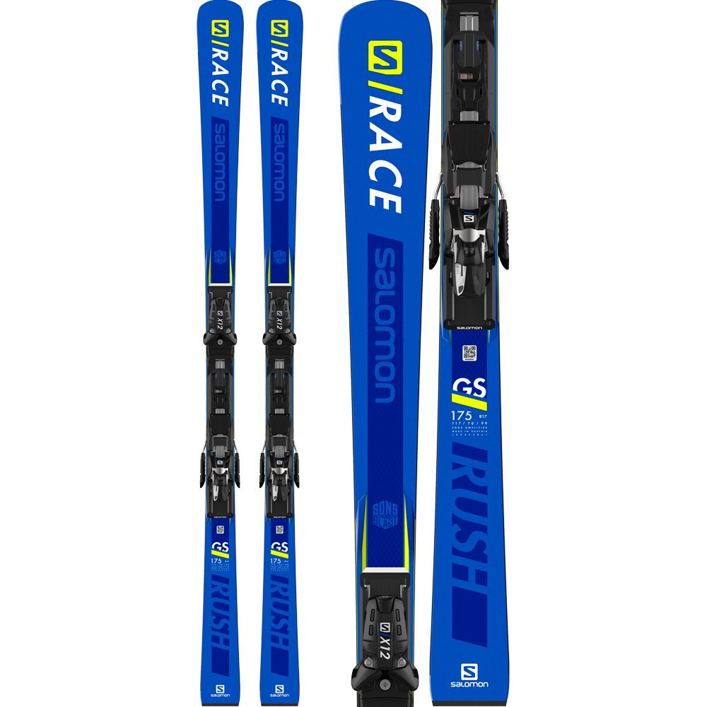 Горные лыжи с креплениями Salomon 19-20 X S/Race Rush GS + кр. X12 TL GW W BR (4081740002), цвет синий L40849100 - фото 4