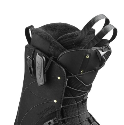 Ботинки сноубордические Salomon 19-20 Ivy Black/Pale Lime Yellow, цвет черный, размер 36,5 EUR L40826500 - фото 2