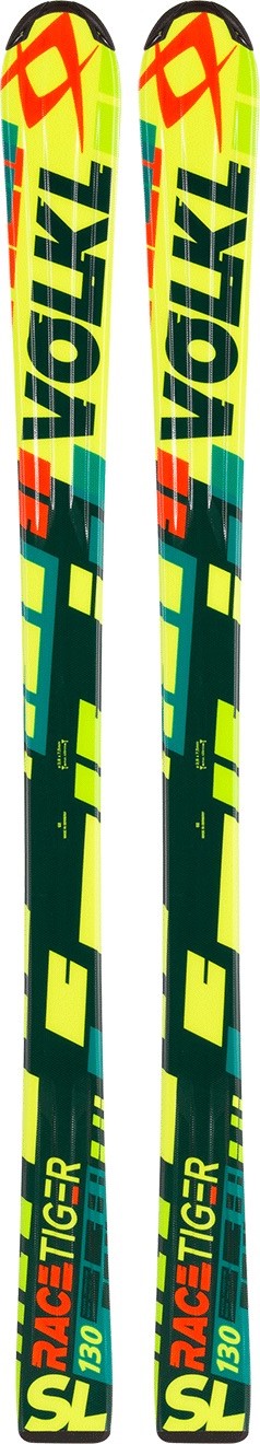 Горные лыжи с креплениями Volkl Jr Racetiger SL Yellow Flat  + кр. M 4.5 Jr горные лыжи без креплений tecnopro 17 18 safine infinity white