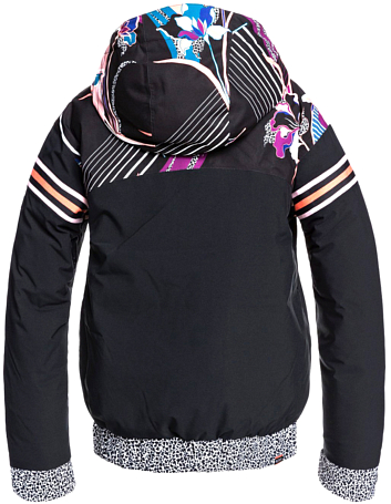 Куртка для сноуборда Roxy 20-21 Pop Snow Meridian True Black Flowers, цвет черный, размер XS ERJTJ03264_KVM6 - фото 5
