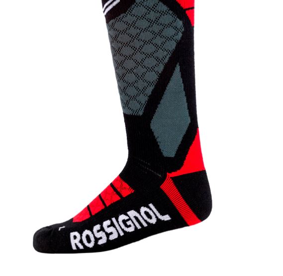 Носки горнолыжные Rossignol 20-21 Men's Wool And Silk Sports Red, цвет черный-красный, размер 39-41 EUR RLIMX03U - фото 3