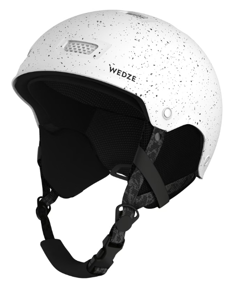 Шлем зимний Wedze H-FS 300 White Dotted, цвет белый-черный, размер L (59-62 см) 4319006 - фото 6